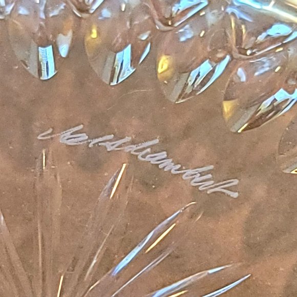 Val St. Lambert Imperial Bread and Butter Plate Glass Star Pattern Signed Dh741 - Picture 4 of 4